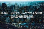 笑出声！YSL蜜桃色WWW的奇怪操作，蜜桃色偏粉还是偏橘