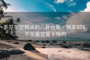 不见星空相关的八卦合集 · 独家878，不见星空是干啥的